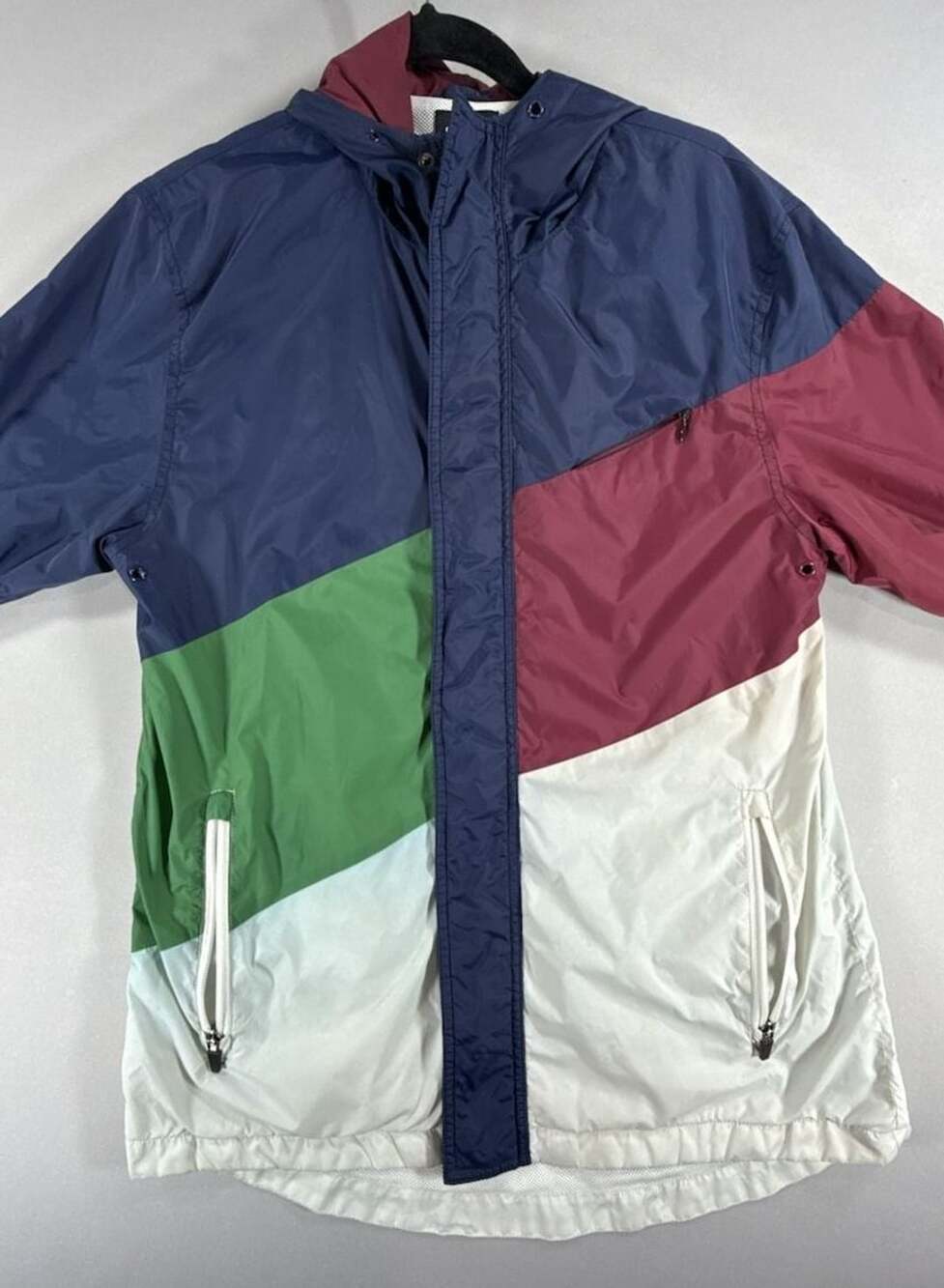 The Quiet Life Sierra Windbreaker Jacket Navy Hunter Green Burgundy